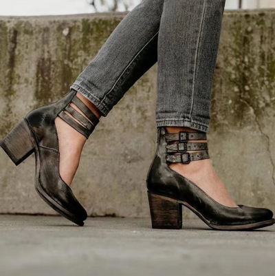 Vayla | Vintage Elegance Leather Heels