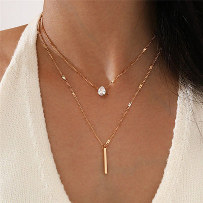 Vayla | Vintage Necklace Set with Gold Pendant