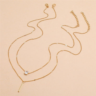Vayla | Vintage Necklace Set with Gold Pendant