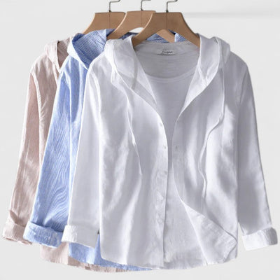 Vayla | Elegant Hooded Blouse