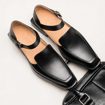 Vayla | Theodore Willow Black Leather Sandals
