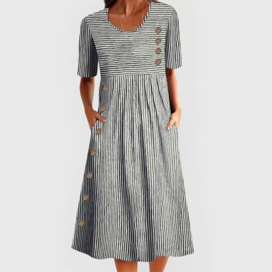 Vayla Striped Midi Dress |