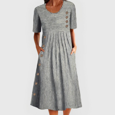 Vayla Striped Midi Dress |