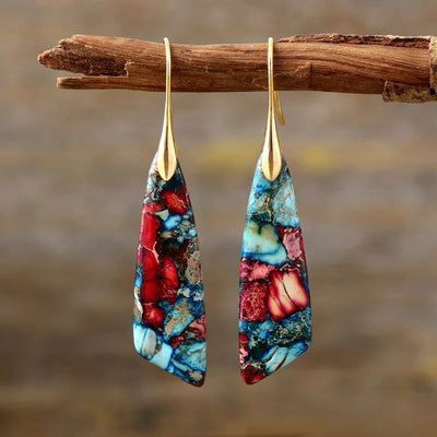 Vayla | Retro Colourful Stone Earrings