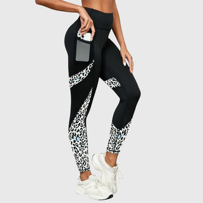 Vayla | High-Waisted Leopard Print Training Trousers