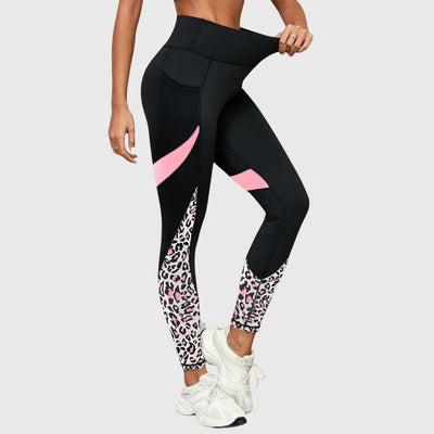 Vayla | High-Waisted Leopard Print Training Trousers