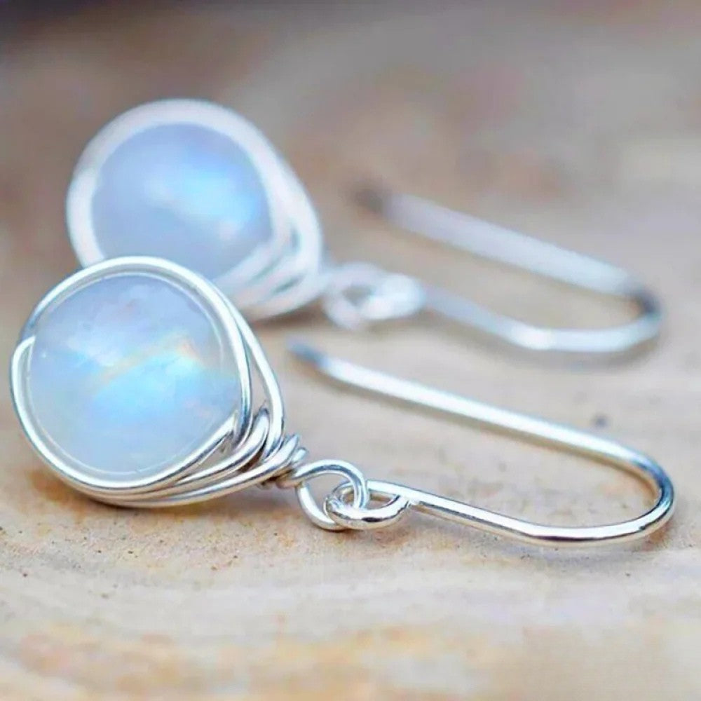 Vayla | Retro Moonstone Earrings