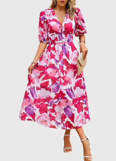 Vayla | Flattering Floral Midi Dress