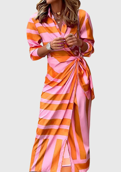 Vayla | Elegant Wrap Dress with Print