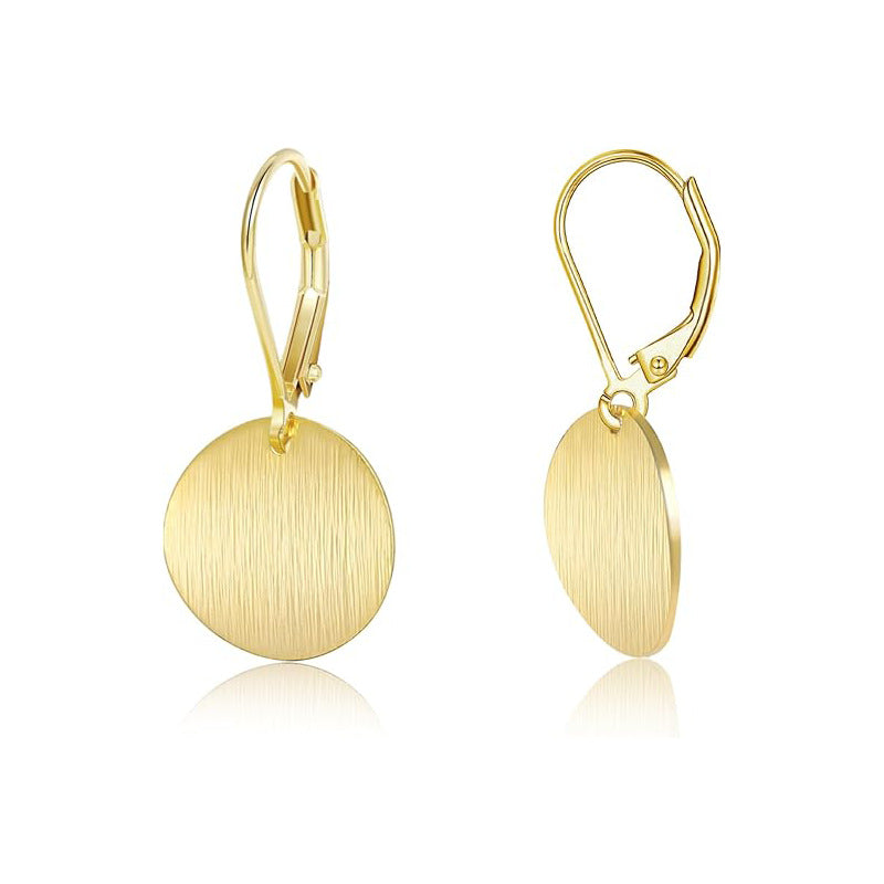 Vayla Retro Golden Disc Earrings |