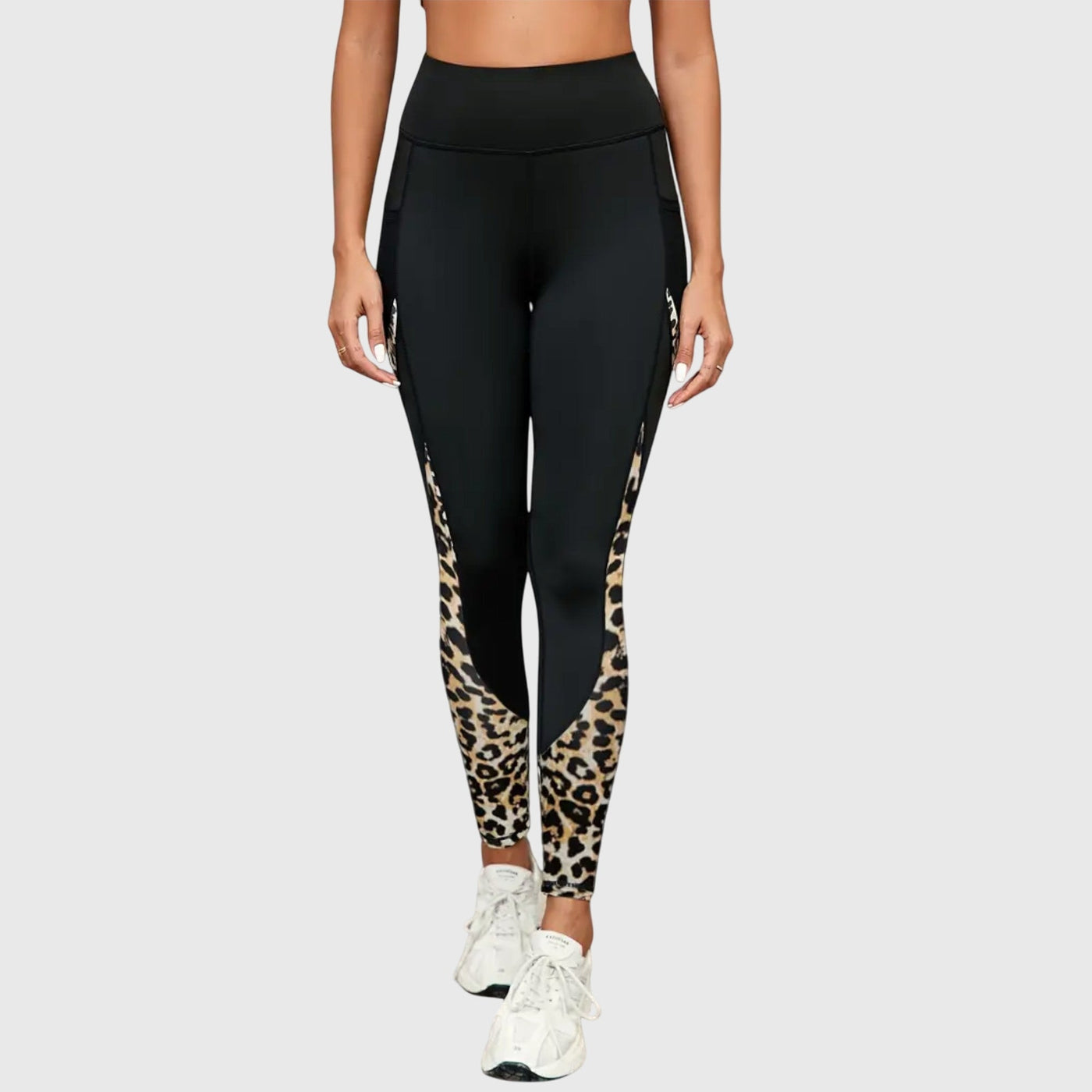 Vayla | High-Waisted Leopard Print Training Trousers