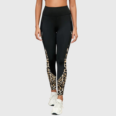 Vayla | High-Waisted Leopard Print Training Trousers