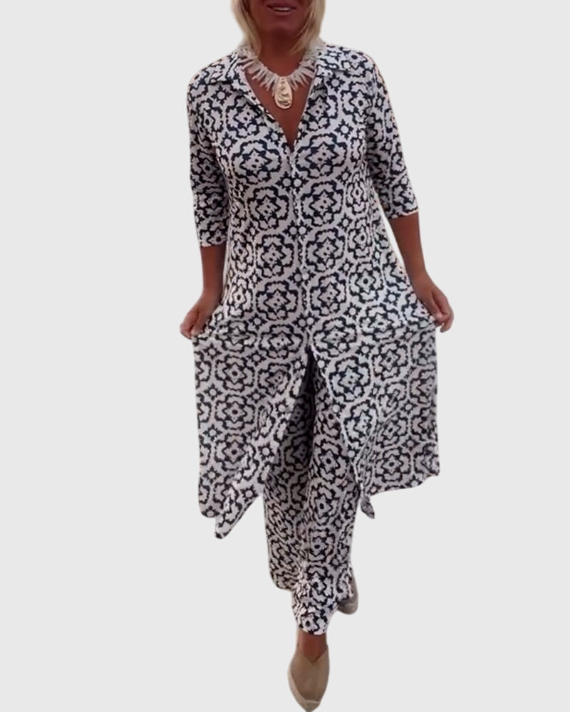 Vayla | Elegant Vintage Two-Piece Set