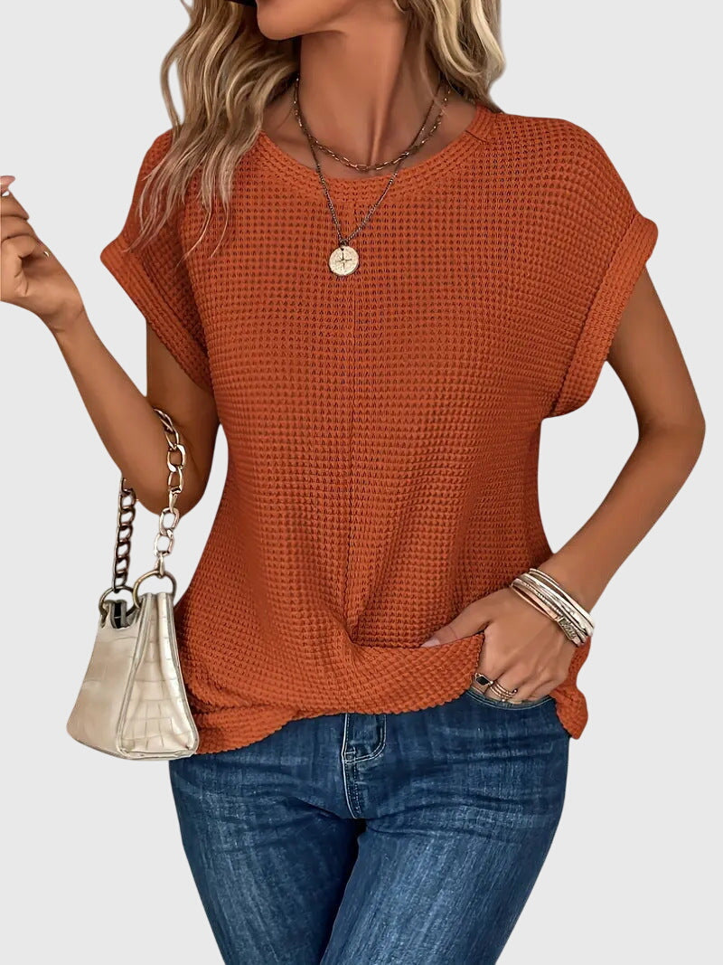 Vayla | Elegant Blouse with Crew Neck