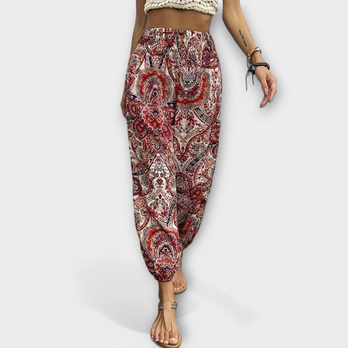 Vayla | Trousers with Ethnic Graphic