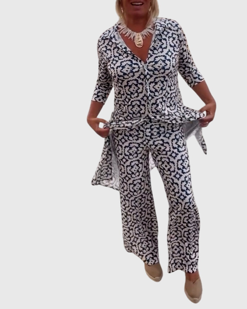 Vayla | Elegant Vintage Two-Piece Set