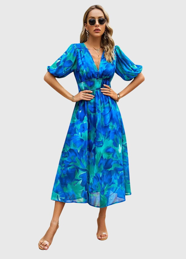 Vayla | Flattering Floral Midi Dress