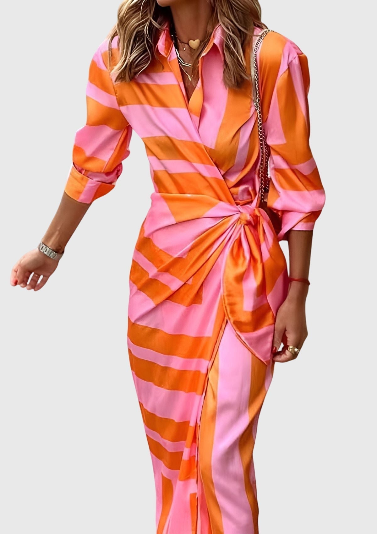Vayla | Elegant Wrap Dress with Print