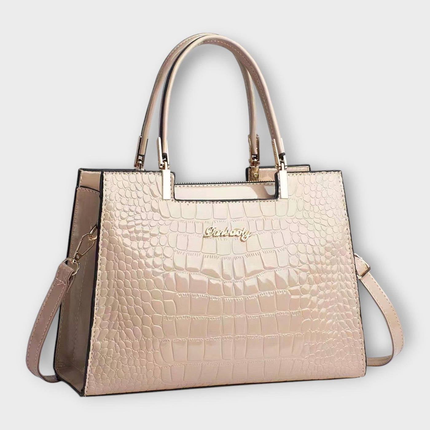 Vayla | Glossy Crocodile Pattern Handbag