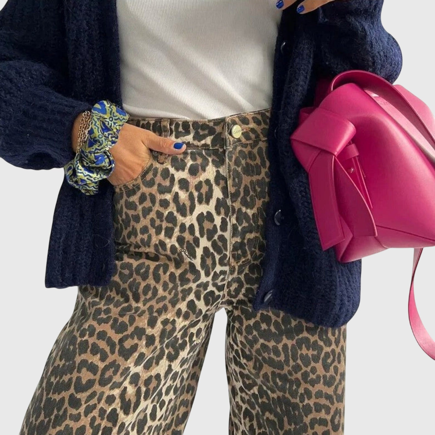 Vayla | Vintage Jeans with Leopard Print