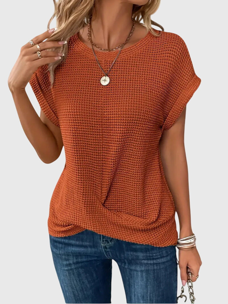 Vayla | Elegant Blouse with Crew Neck