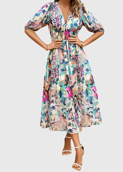 Vayla | Flattering Floral Midi Dress