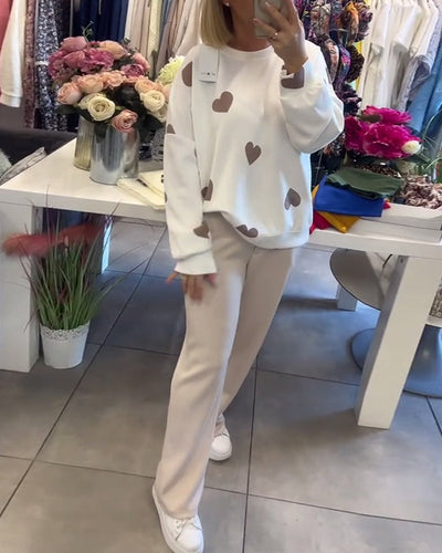 Vayla | Cotton Blend Sweater with Hearts