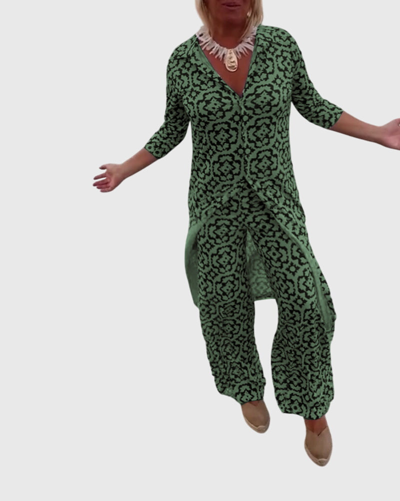 Vayla | Elegant Vintage Two-Piece Set