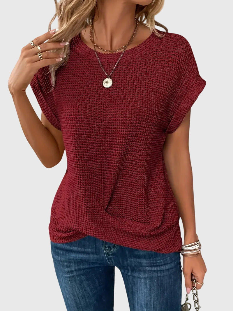 Vayla | Elegant Blouse with Crew Neck
