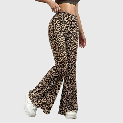 Vayla Leopard Bootcut Trousers |