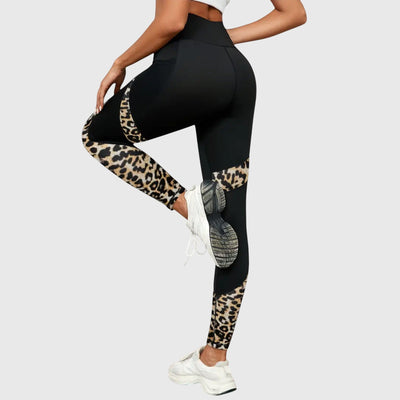 Vayla | High-Waisted Leopard Print Training Trousers