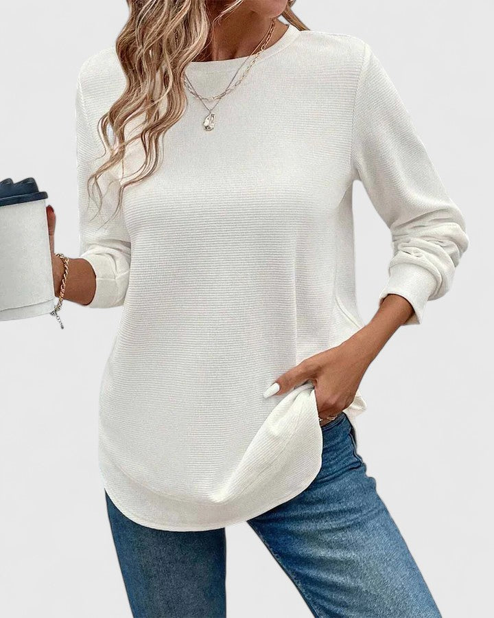 Vayla | Elegant O-Neck Long Sleeve