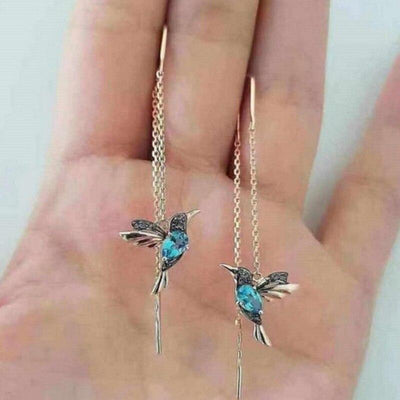 Vayla Hummingbird Earrings with Enamel and Zirconia |