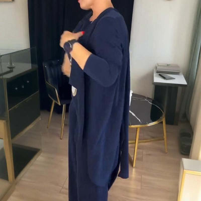 Hannelore | 3-piece set with long cardigan, elegant comfort, and versatile style for all occasions