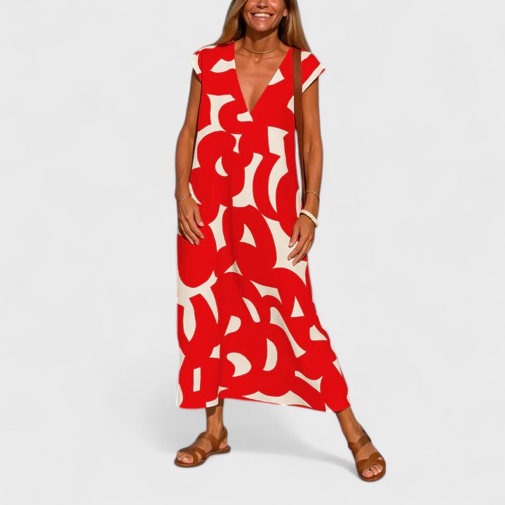 Vayla | Flowing V-Neck Dress
